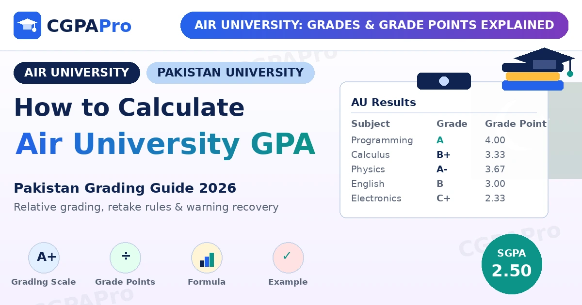 Read more about the article Air University Grading System 2026: GPA & CGPA Guide
