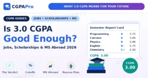 Read more about the article Is 3.0 CGPA Good? Jobs, Scholarships & MS Guide 2026