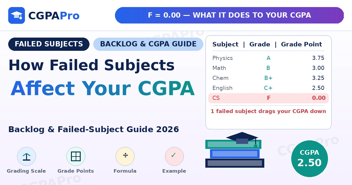 Read more about the article How Failed Subjects & Backlogs Affect Your CGPA (2026 Guide)