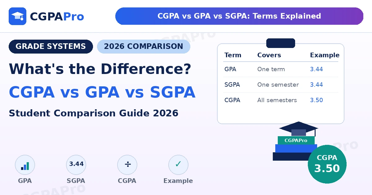 Read more about the article CGPA vs GPA vs SGPA: What’s the Difference? (2026 Guide)
