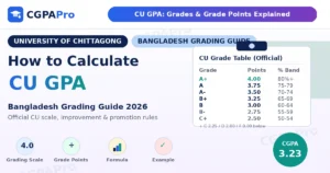 Read more about the article University of Chittagong Grading System 2026: GPA & CGPA Guide