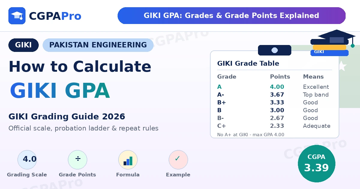 Read more about the article GIKI Grading System 2026: GPA & CGPA Calculator Guide (Topi)
