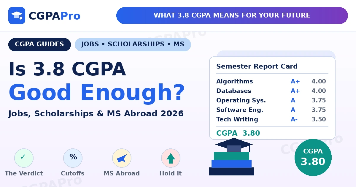 You are currently viewing Is 3.8 CGPA Good? Jobs, Scholarships & MS Abroad 2026
