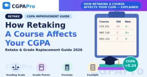 Read more about the article How Retaking a Course Affects Your CGPA (2026 Guide)