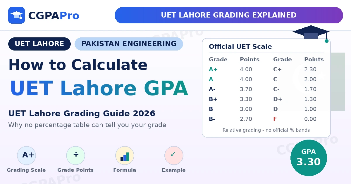 Read more about the article UET Lahore Grading System 2026: GPA & CGPA Guide