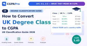 Read more about the article UK Degree Classification to CGPA Conversion (2026 Guide)