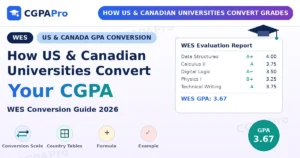 Read more about the article WES CGPA Conversion 2026: US & Canada University GPA Guide