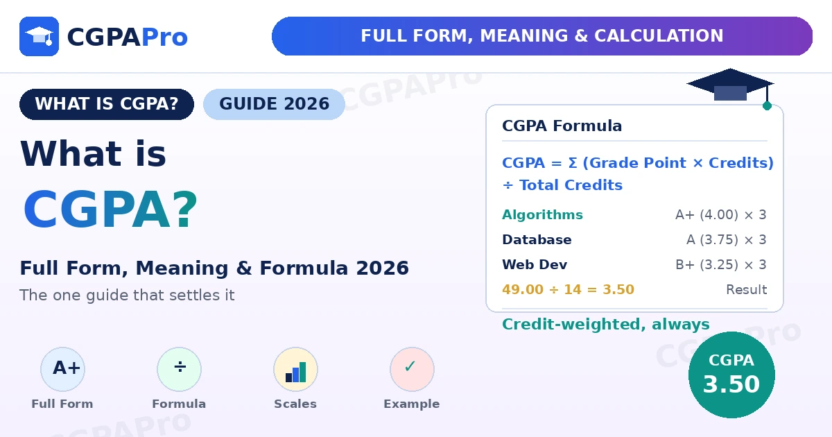 Read more about the article What Is CGPA? Full Form, Meaning & How to Calculate 2026