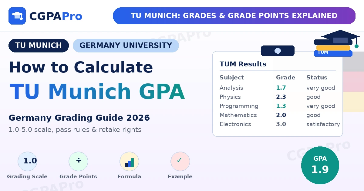 Read more about the article TU Munich Grading System 2026: German Grades to GPA Guide