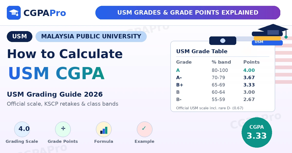 Read more about the article USM Grading System 2026: GPA & CGPA Guide for Students